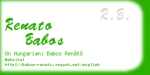 renato babos business card