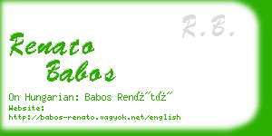 renato babos business card